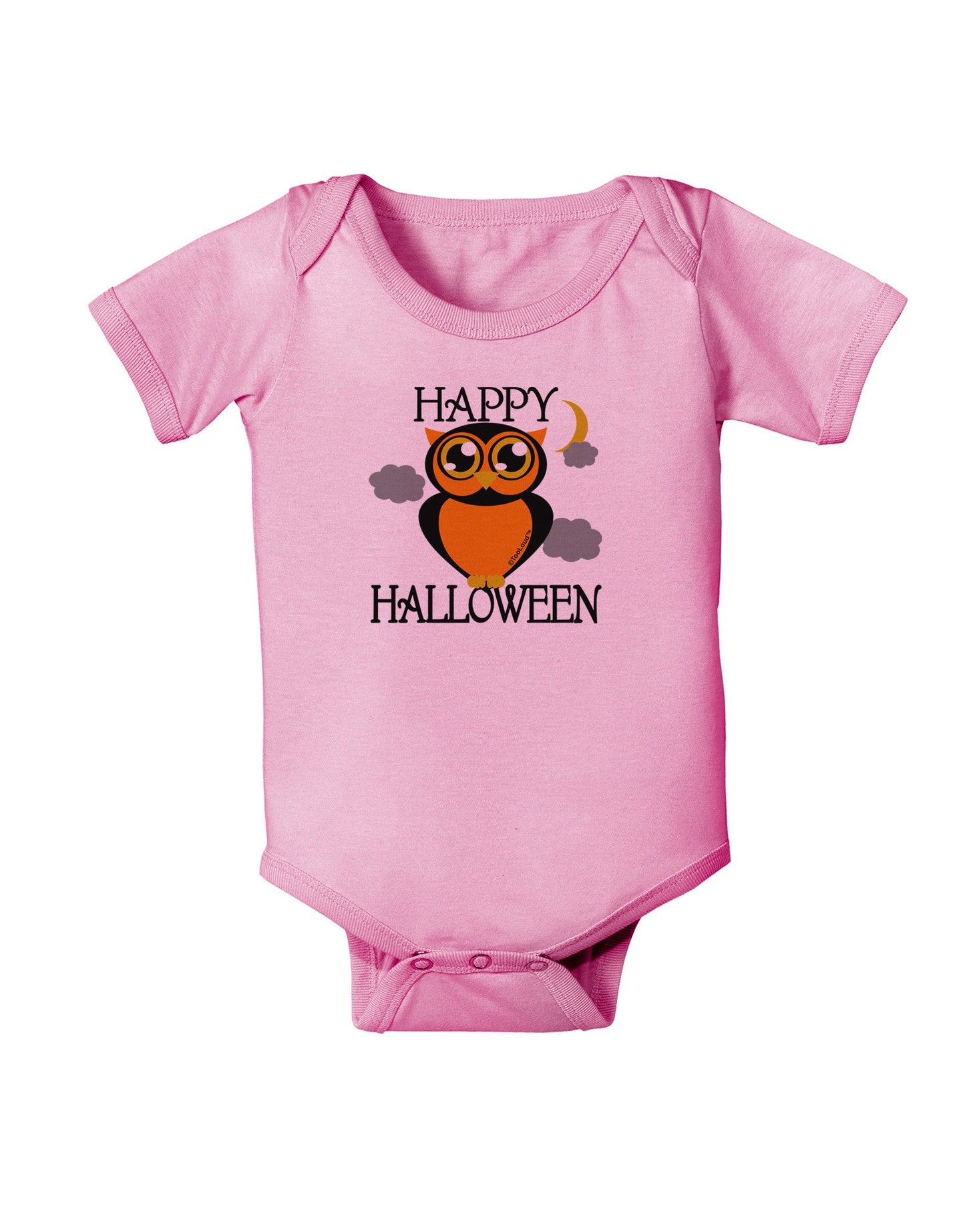 Owl Orange Text Baby Romper Bodysuit-Baby Romper-TooLoud-Pink-06-Months-Davson Sales