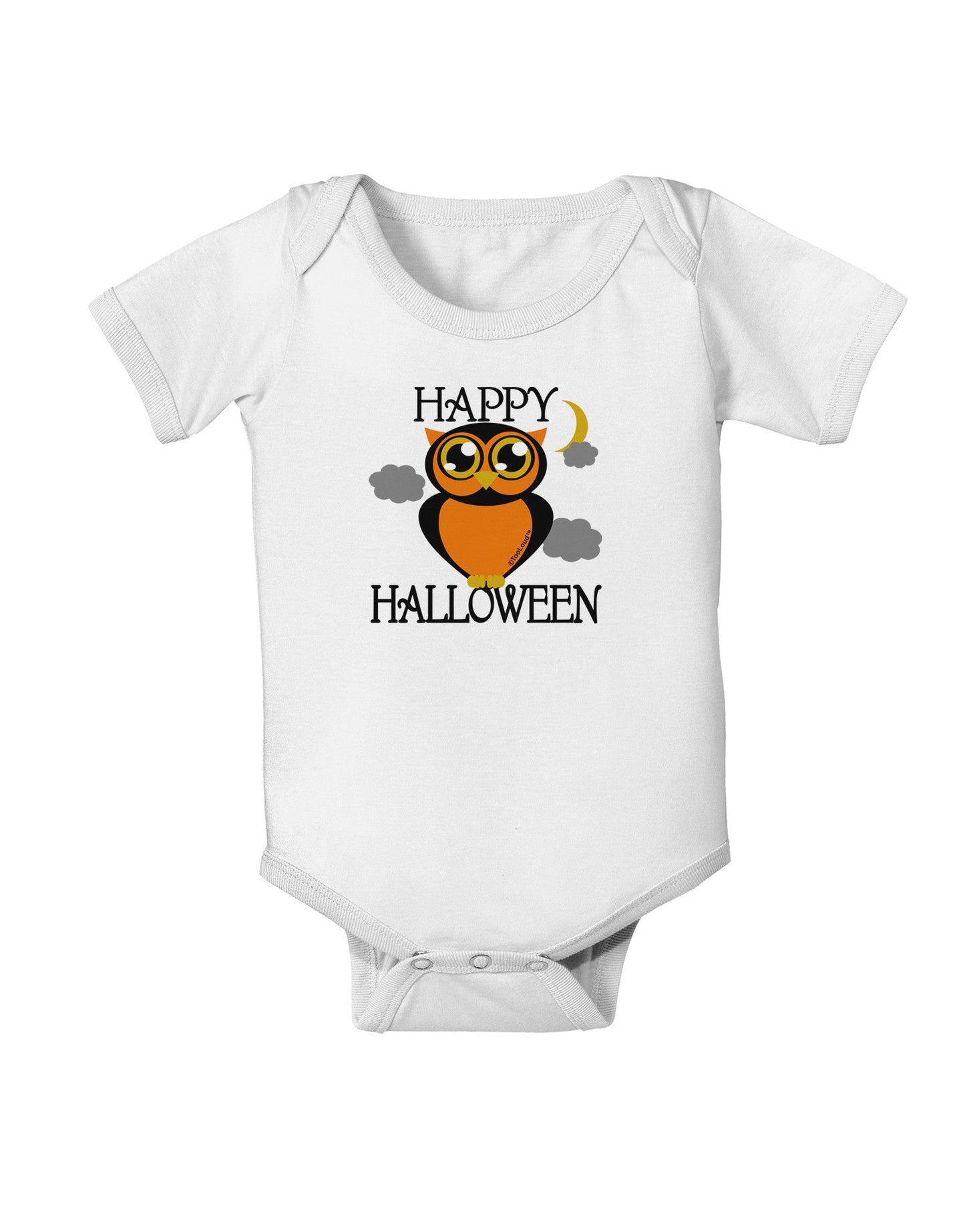 Owl Orange Text Baby Romper Bodysuit-Baby Romper-TooLoud-White-06-Months-Davson Sales
