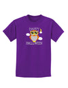 Owl Orange Text Childrens Dark T-Shirt-Childrens T-Shirt-TooLoud-Purple-X-Small-Davson Sales