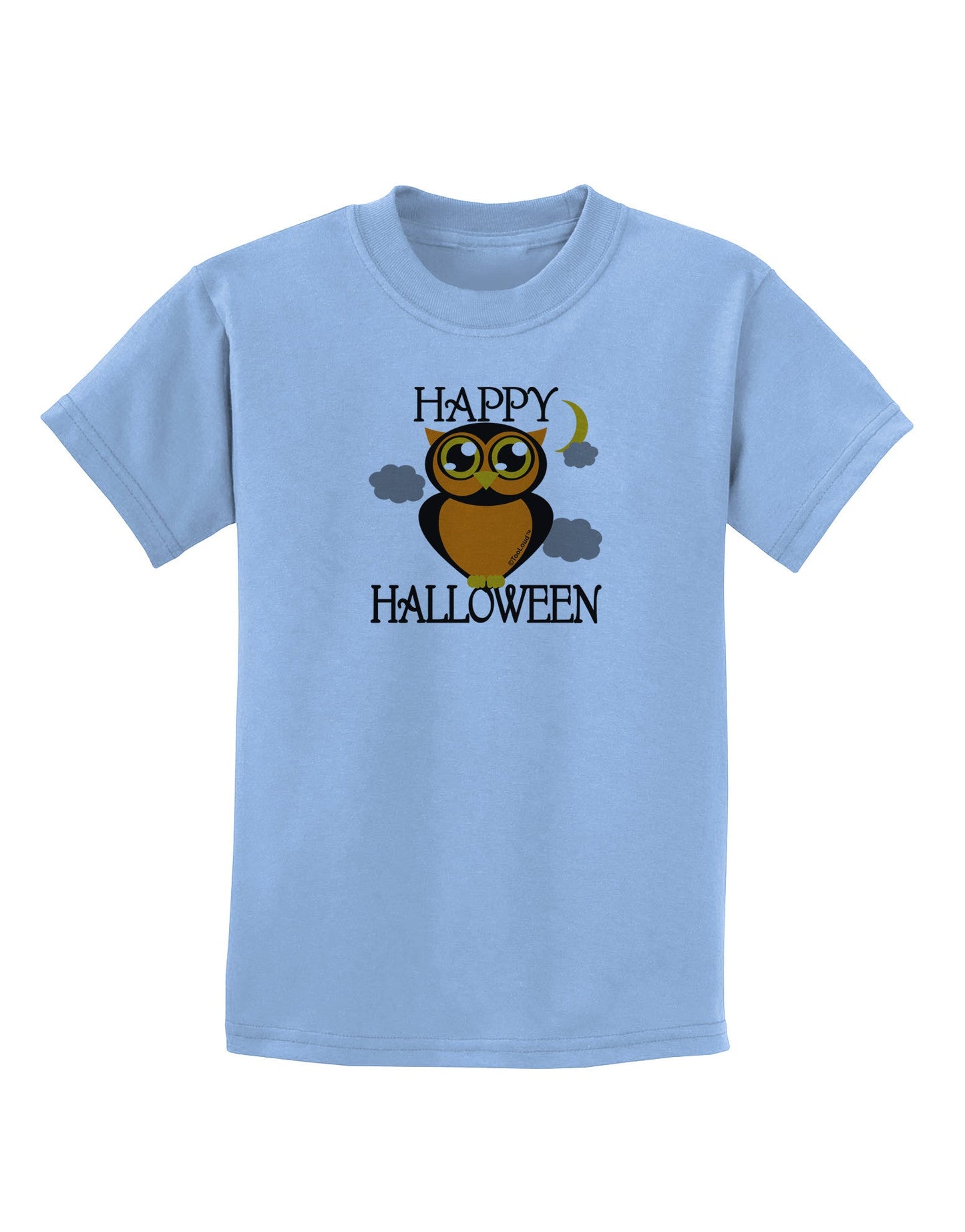 Owl Orange Text Childrens T-Shirt-Childrens T-Shirt-TooLoud-Light-Blue-X-Small-Davson Sales