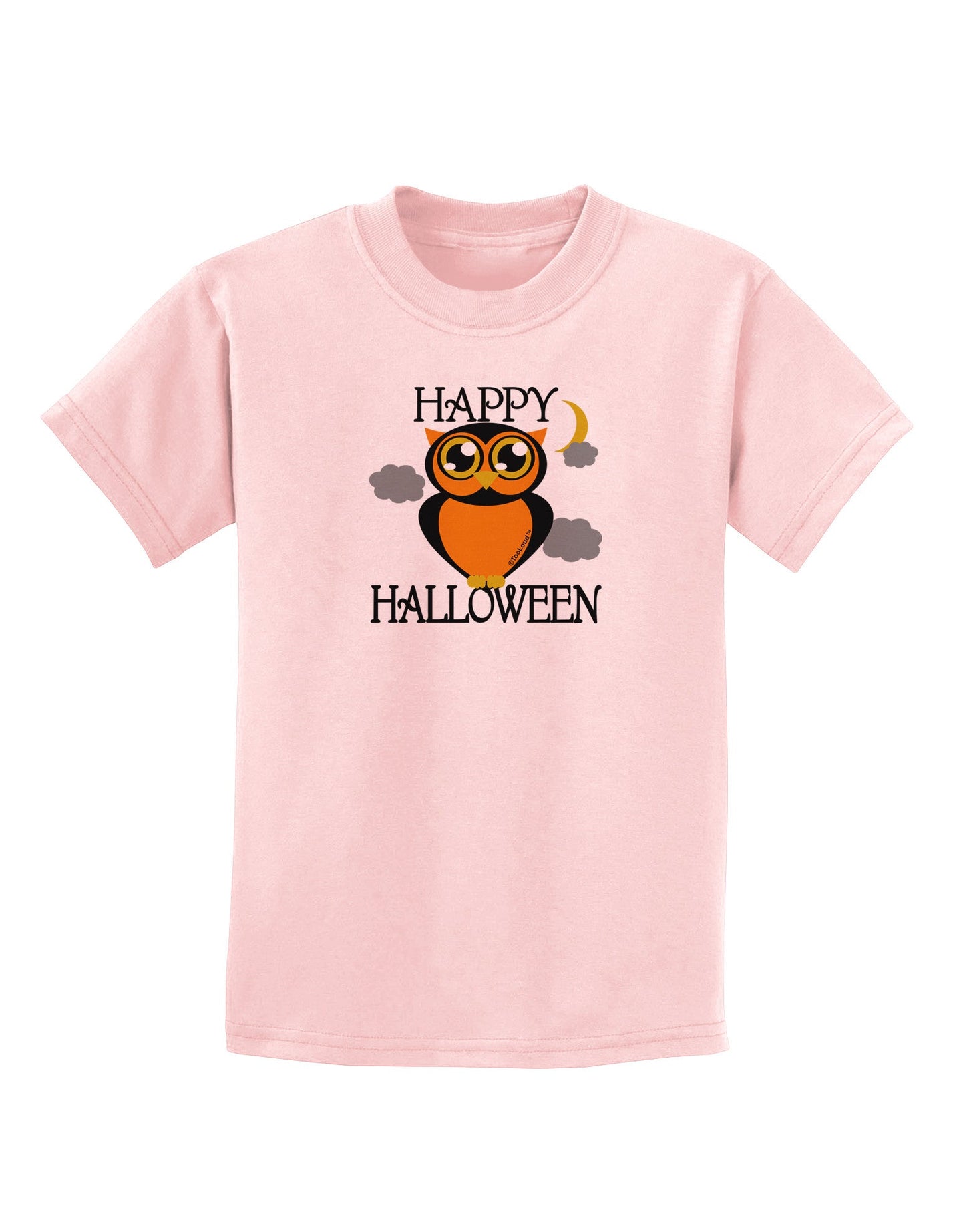 Owl Orange Text Childrens T-Shirt-Childrens T-Shirt-TooLoud-PalePink-X-Small-Davson Sales