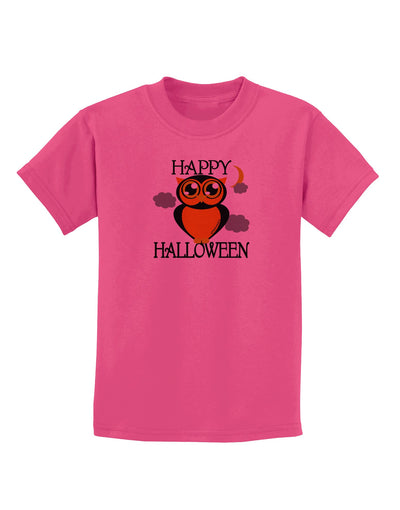 Owl Orange Text Childrens T-Shirt-Childrens T-Shirt-TooLoud-Sangria-X-Small-Davson Sales