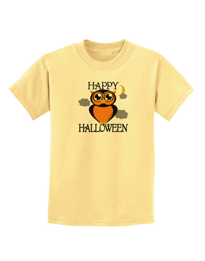 Owl Orange Text Childrens T-Shirt-Childrens T-Shirt-TooLoud-Daffodil-Yellow-X-Small-Davson Sales