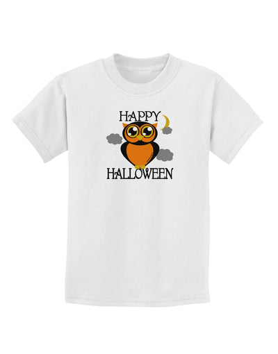 Owl Orange Text Childrens T-Shirt-Childrens T-Shirt-TooLoud-White-X-Small-Davson Sales