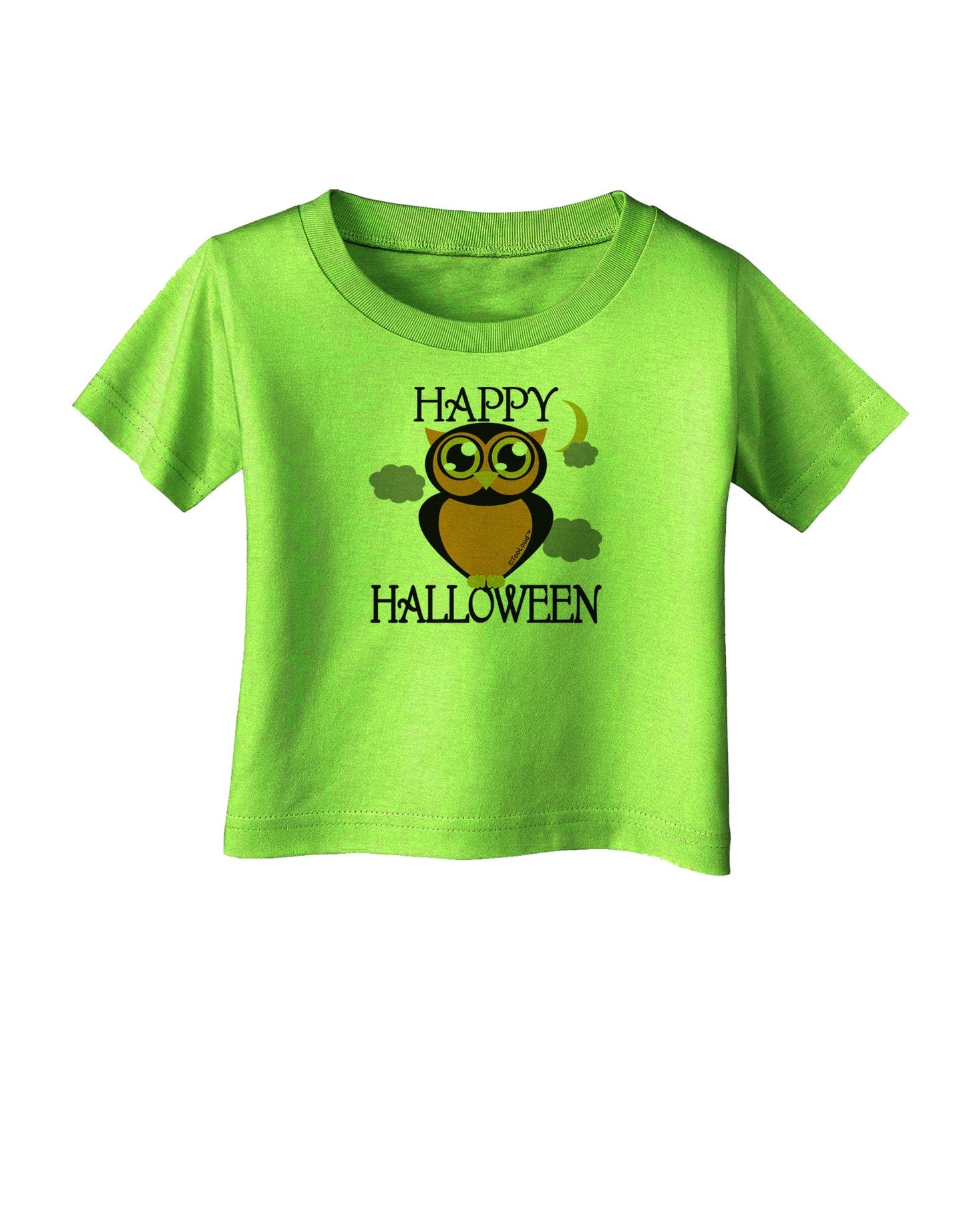 Owl Orange Text Infant T-Shirt-Infant T-Shirt-TooLoud-Lime-Green-06-Months-Davson Sales