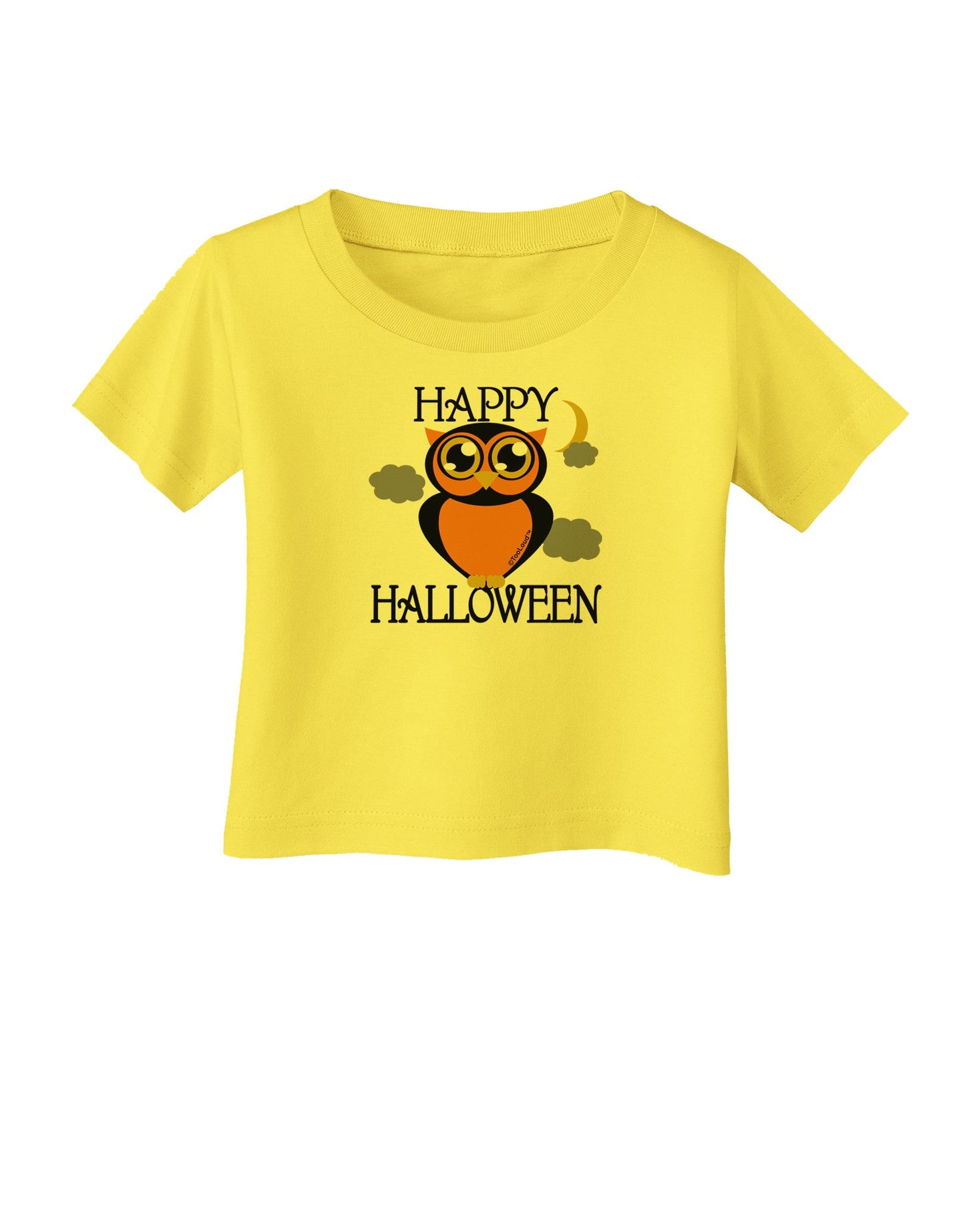 Owl Orange Text Infant T-Shirt-Infant T-Shirt-TooLoud-Yellow-06-Months-Davson Sales