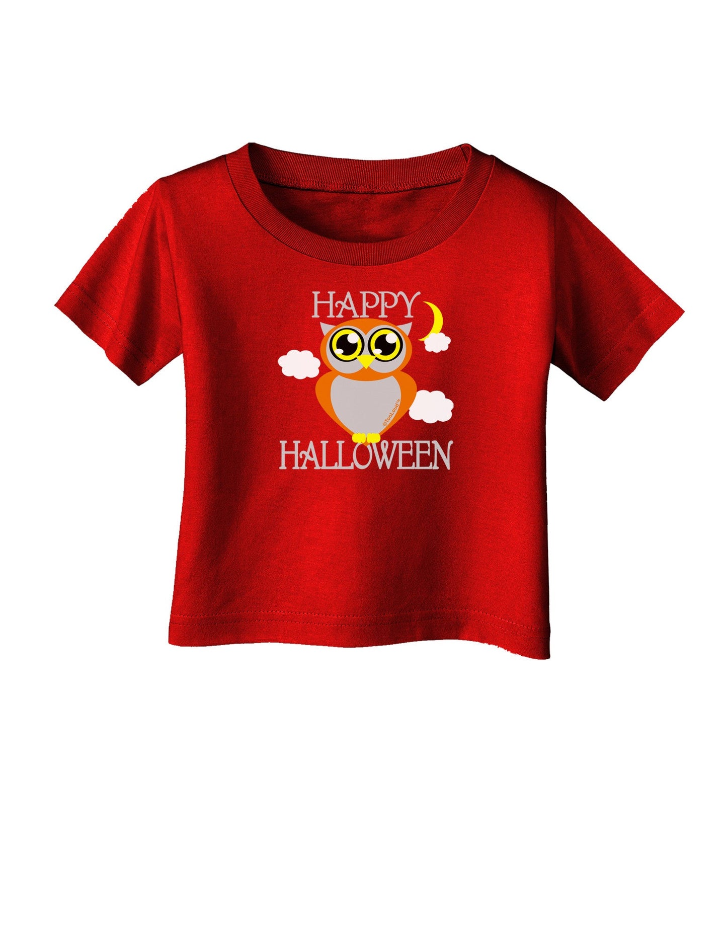Owl Orange Text Infant T-Shirt Dark-Infant T-Shirt-TooLoud-Red-06-Months-Davson Sales