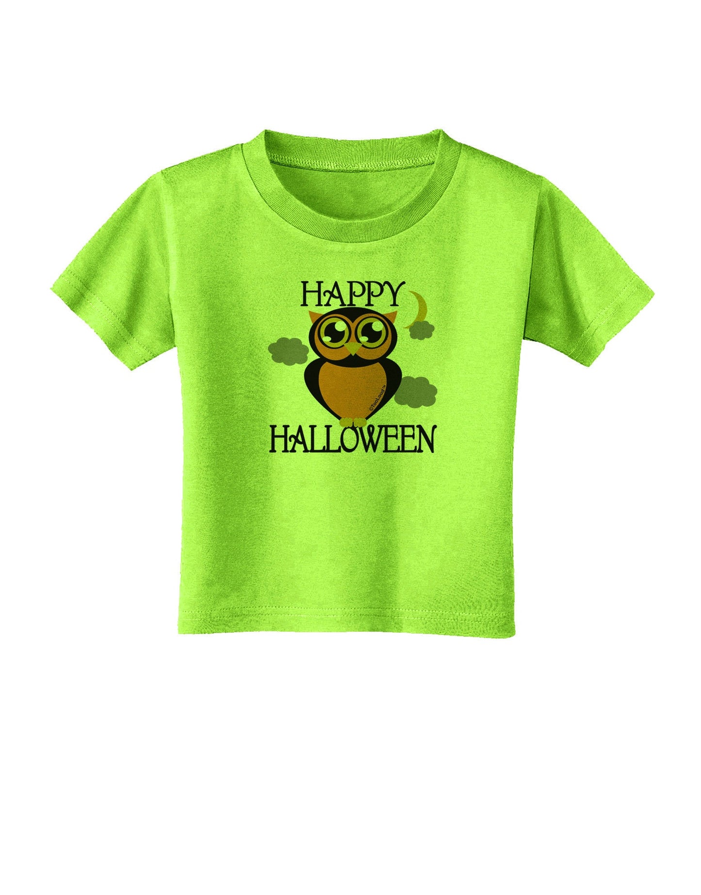 Owl Orange Text Toddler T-Shirt-Toddler T-Shirt-TooLoud-Lime-Green-2T-Davson Sales