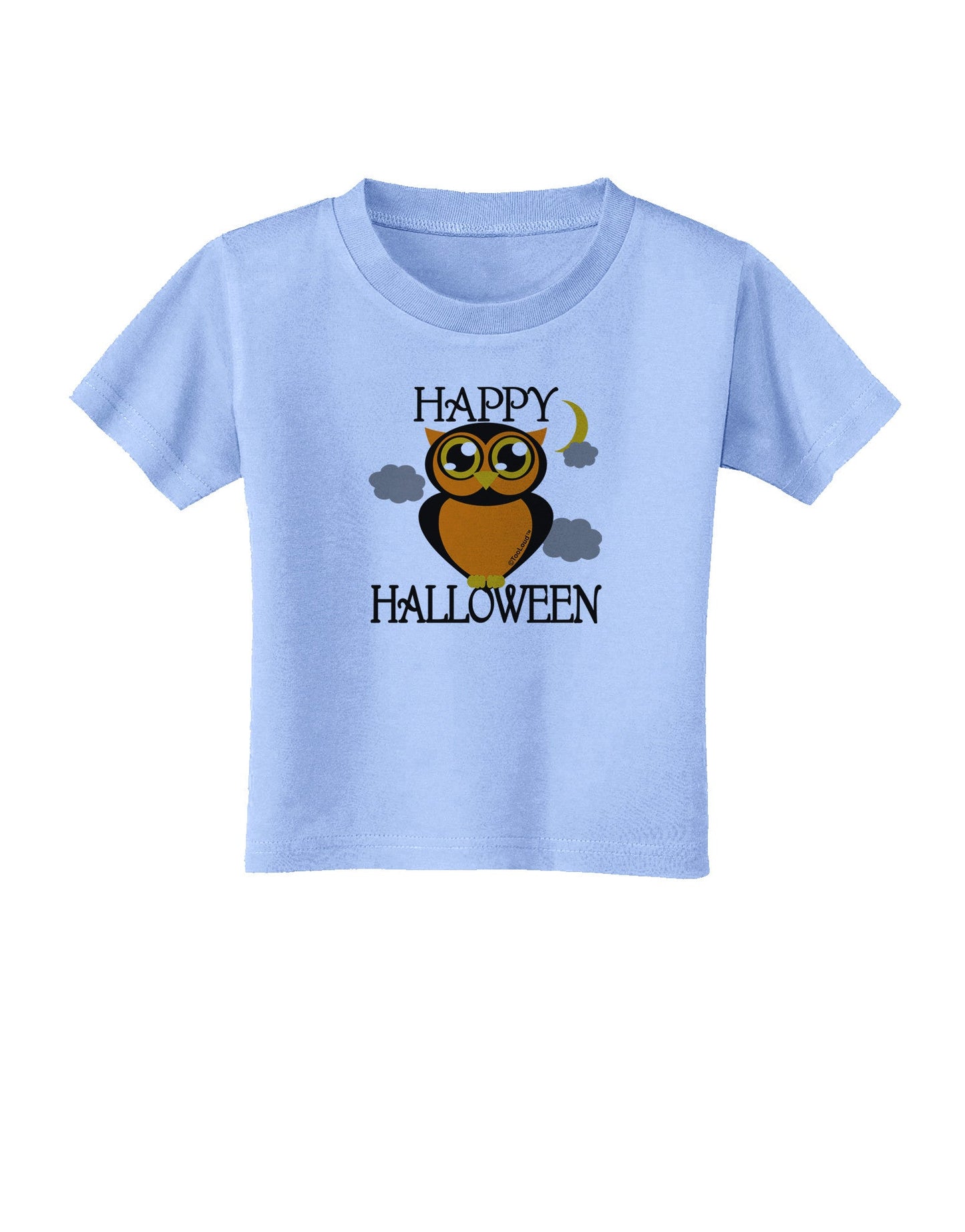 Owl Orange Text Toddler T-Shirt-Toddler T-Shirt-TooLoud-Aquatic-Blue-2T-Davson Sales