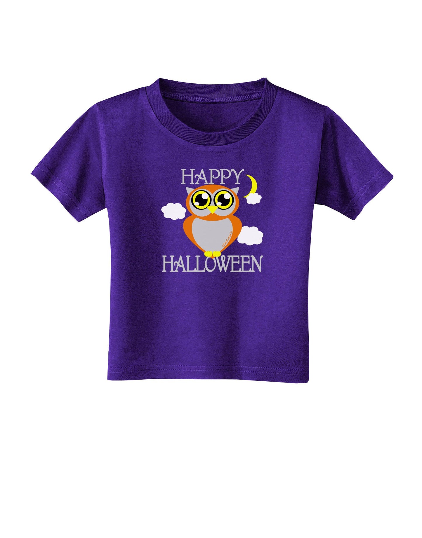 Owl Orange Text Toddler T-Shirt Dark-Toddler T-Shirt-TooLoud-Purple-2T-Davson Sales