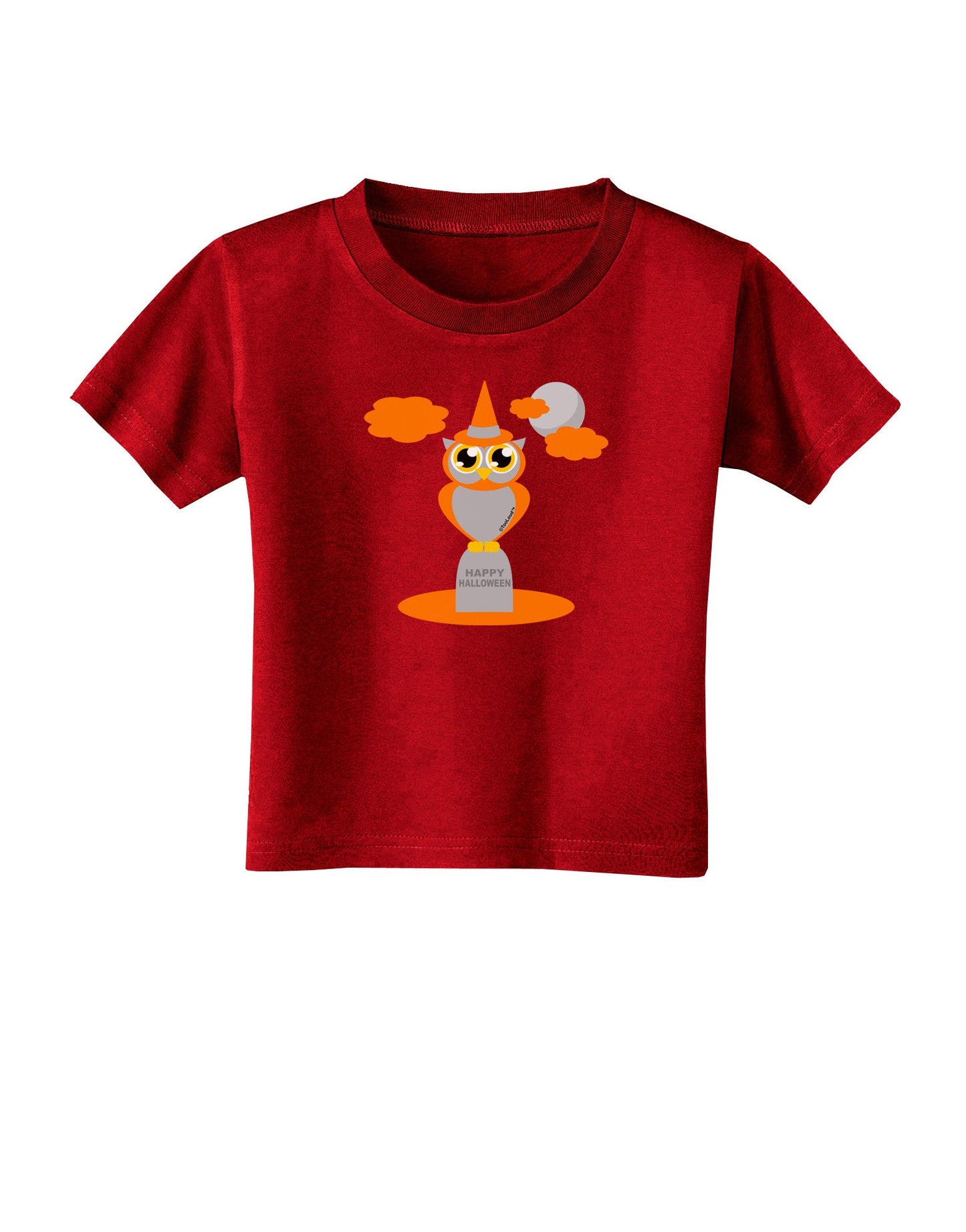 Owl Orange Toddler T-Shirt Dark-Toddler T-Shirt-TooLoud-Red-2T-Davson Sales
