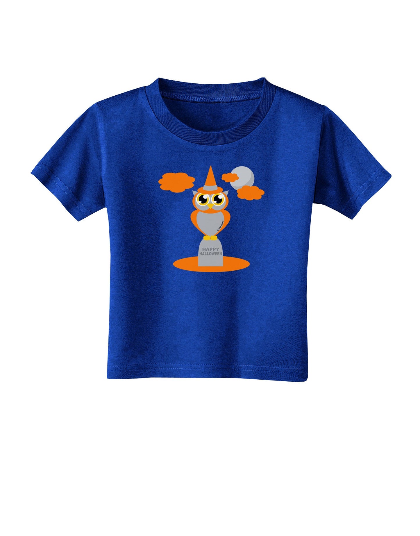 Owl Orange Toddler T-Shirt Dark-Toddler T-Shirt-TooLoud-Royal-Blue-2T-Davson Sales