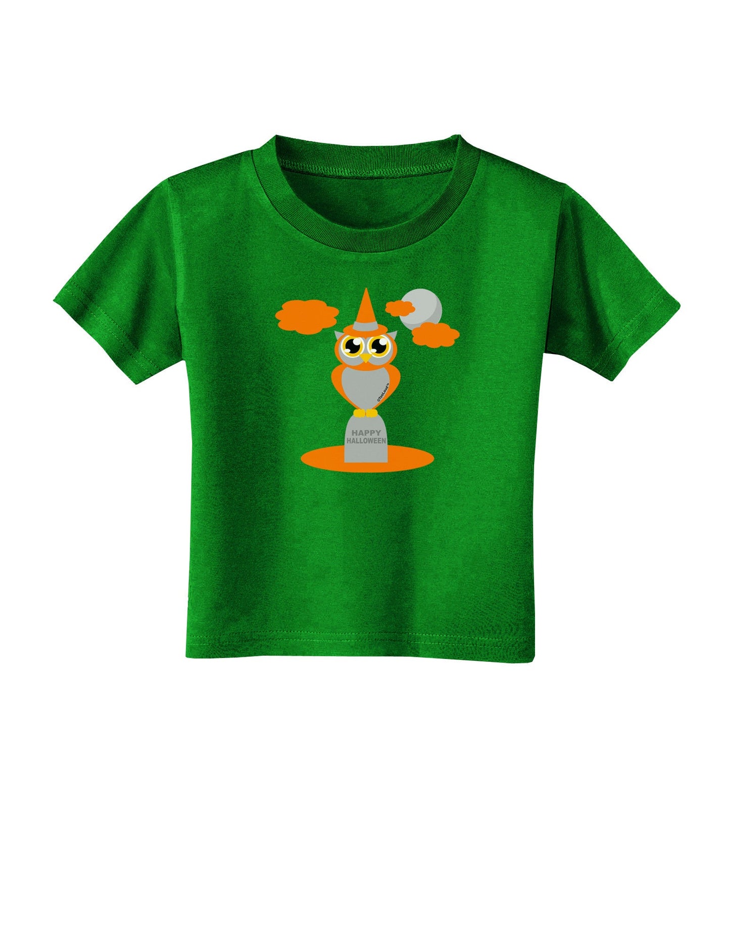 Owl Orange Toddler T-Shirt Dark-Toddler T-Shirt-TooLoud-Clover-Green-2T-Davson Sales