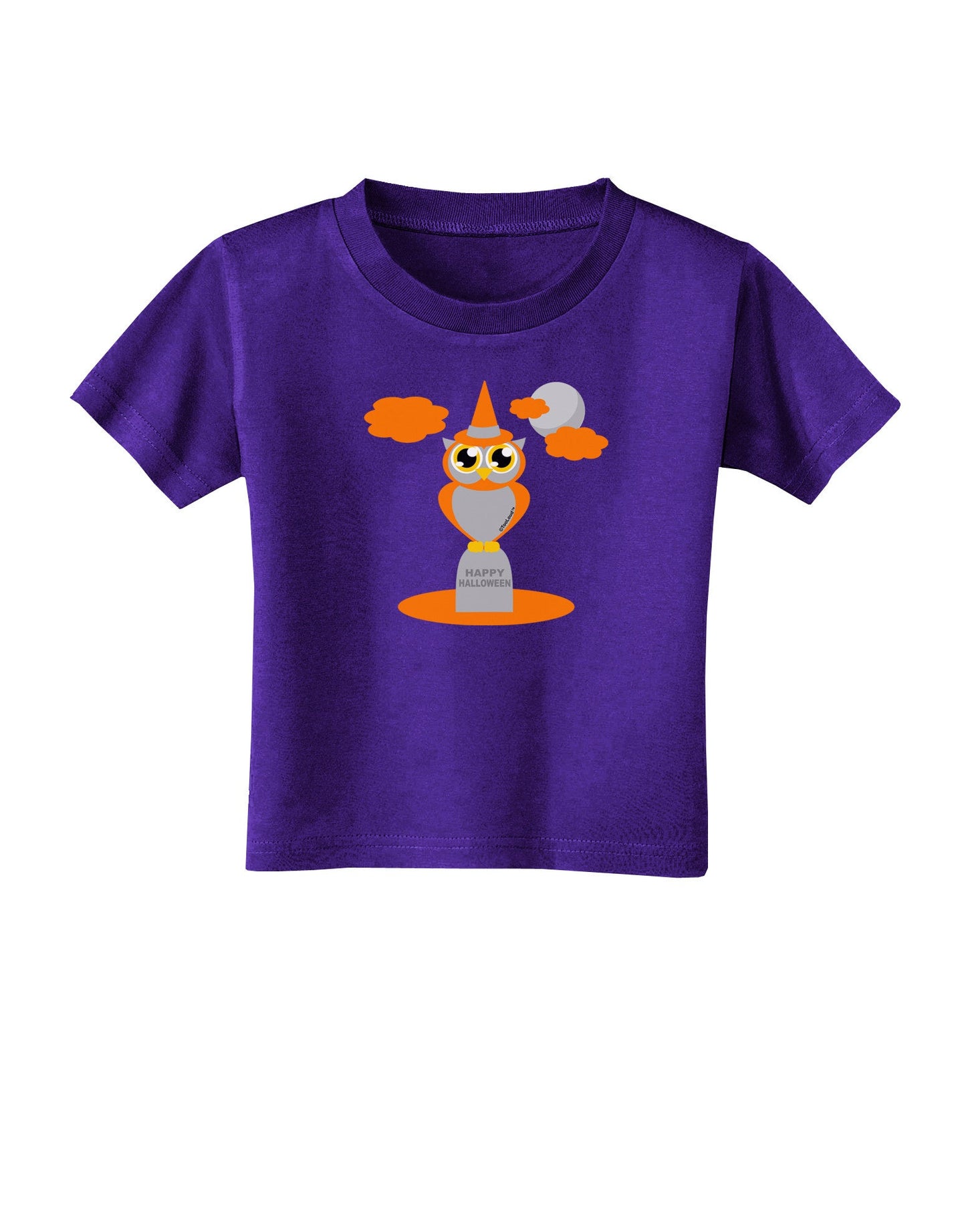 Owl Orange Toddler T-Shirt Dark-Toddler T-Shirt-TooLoud-Purple-2T-Davson Sales