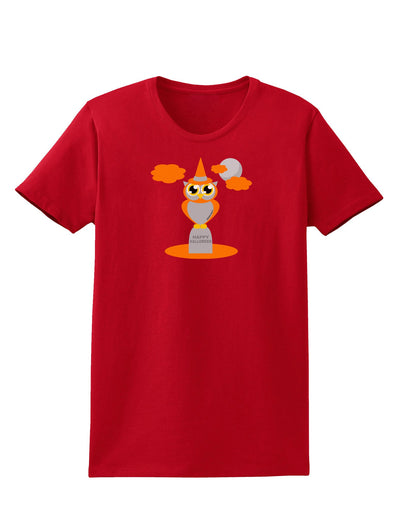 Owl Orange Womens Dark T-Shirt-TooLoud-Red-X-Small-Davson Sales