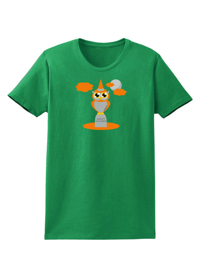 Owl Orange Womens Dark T-Shirt-TooLoud-Kelly-Green-X-Small-Davson Sales