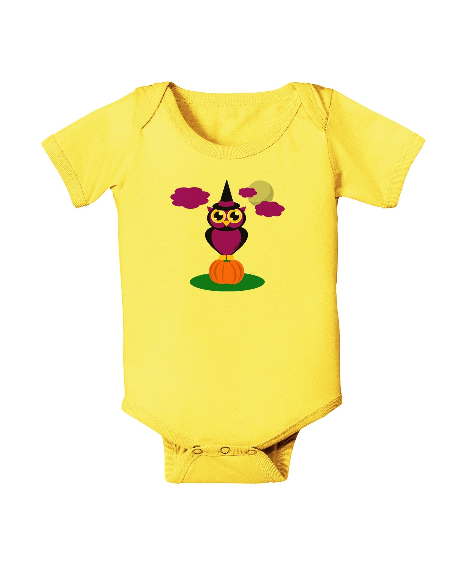 Owl Purple Baby Romper Bodysuit-Baby Romper-TooLoud-Yellow-06-Months-Davson Sales