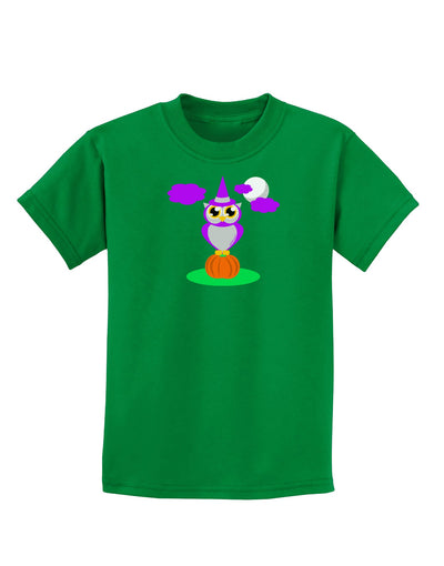 Owl Purple Childrens Dark T-Shirt-Childrens T-Shirt-TooLoud-Kelly-Green-X-Small-Davson Sales