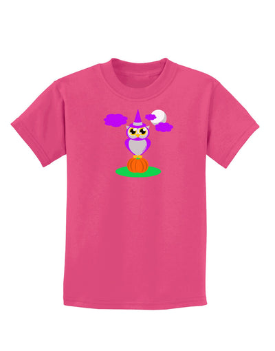 Owl Purple Childrens Dark T-Shirt-Childrens T-Shirt-TooLoud-Sangria-X-Small-Davson Sales