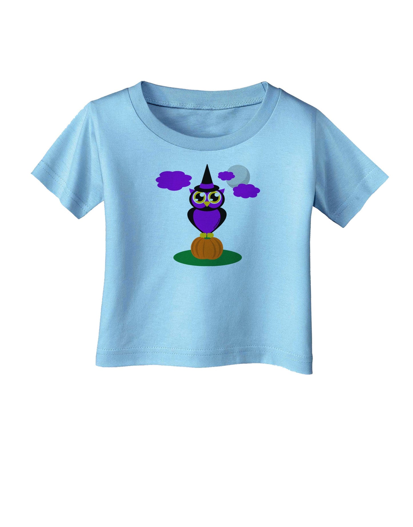 Owl Purple Infant T-Shirt-Infant T-Shirt-TooLoud-Aquatic-Blue-06-Months-Davson Sales