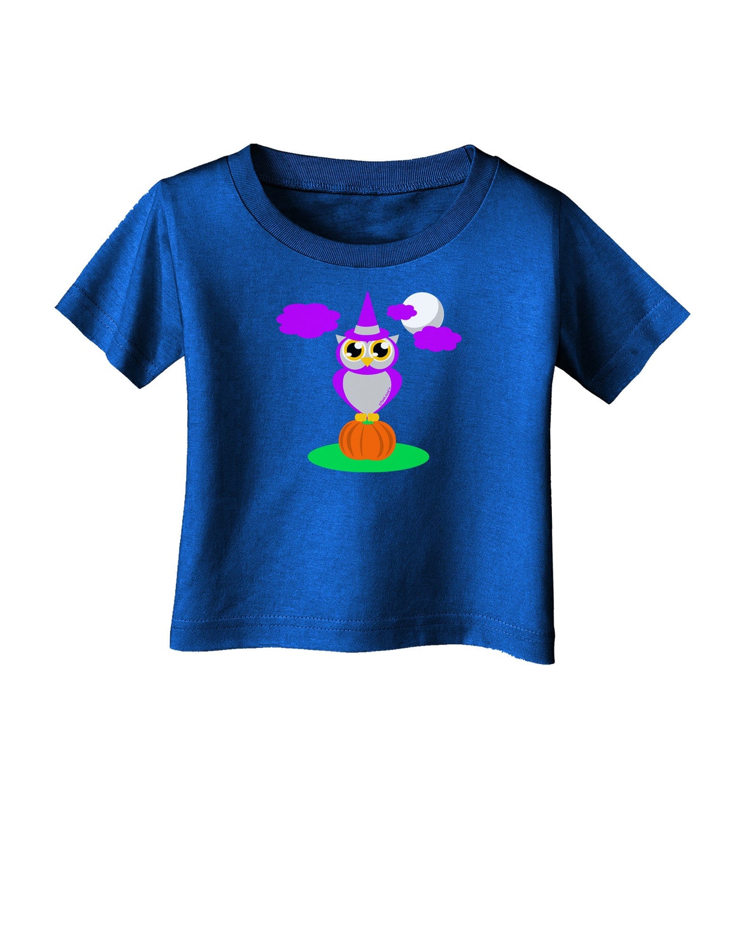 Owl Purple Infant T-Shirt Dark-Infant T-Shirt-TooLoud-Royal-Blue-06-Months-Davson Sales