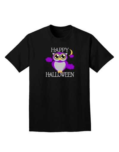 Owl Purple Text Adult Dark T-Shirt-Mens T-Shirt-TooLoud-Black-Small-Davson Sales