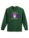 Owl Purple Text Adult Long Sleeve Dark T-Shirt-TooLoud-Dark-Green-Small-Davson Sales