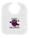 Owl Purple Text Baby Bib