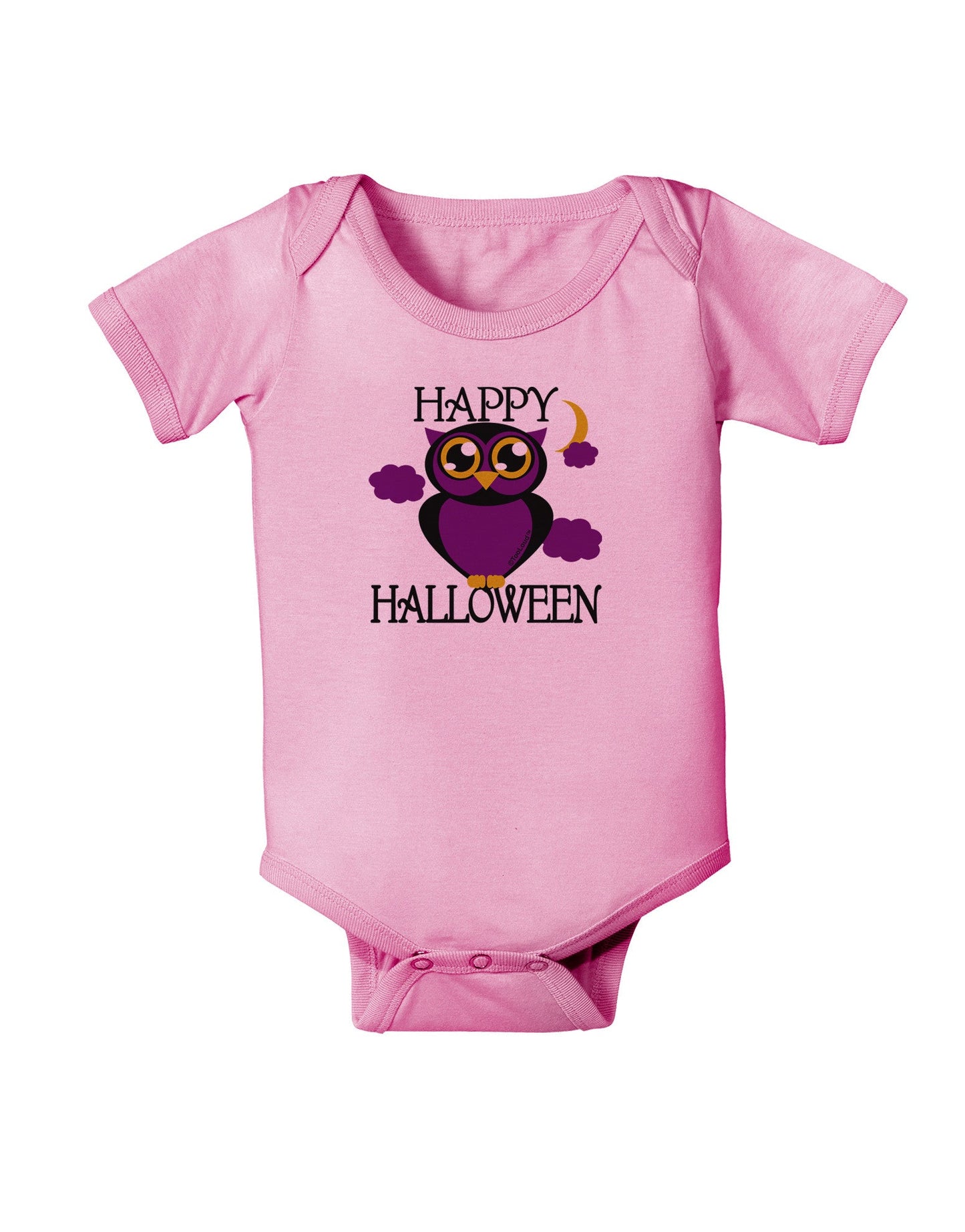 Owl Purple Text Baby Romper Bodysuit-Baby Romper-TooLoud-Pink-06-Months-Davson Sales