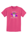 Owl Purple Text Childrens Dark T-Shirt-Childrens T-Shirt-TooLoud-Sangria-X-Small-Davson Sales