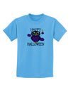 Owl Purple Text Childrens T-Shirt-Childrens T-Shirt-TooLoud-Aquatic-Blue-X-Small-Davson Sales