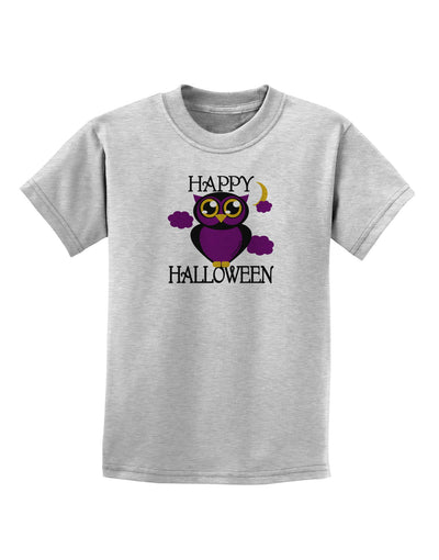 Owl Purple Text Childrens T-Shirt-Childrens T-Shirt-TooLoud-AshGray-X-Small-Davson Sales