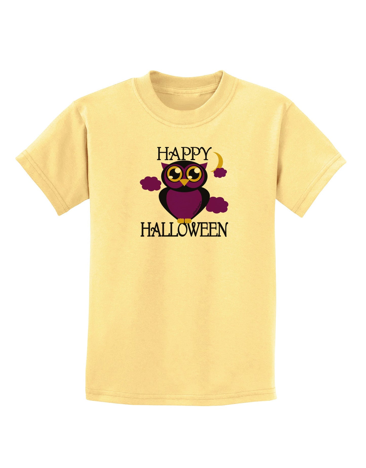 Owl Purple Text Childrens T-Shirt-Childrens T-Shirt-TooLoud-Daffodil-Yellow-X-Small-Davson Sales