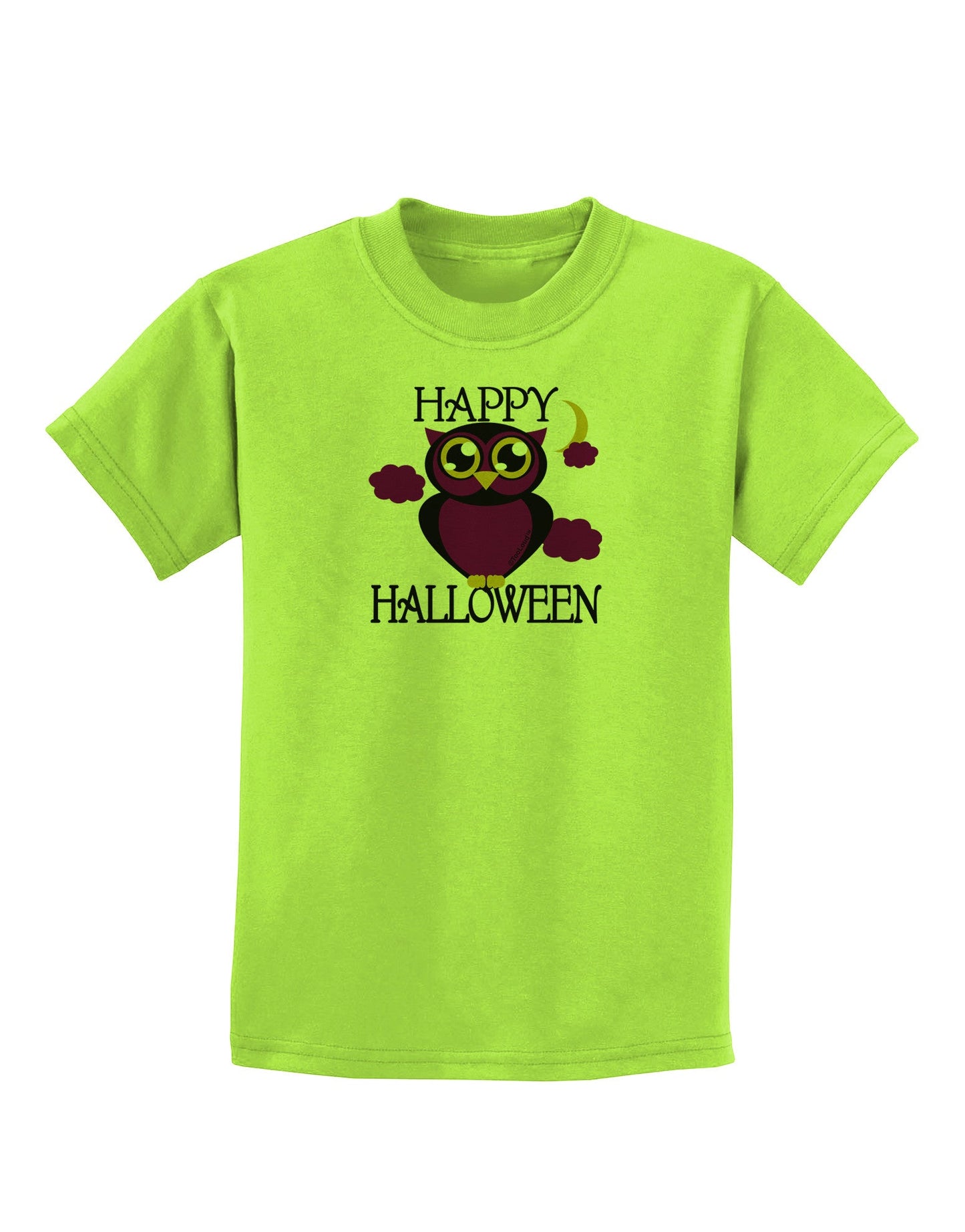 Owl Purple Text Childrens T-Shirt-Childrens T-Shirt-TooLoud-Lime-Green-X-Small-Davson Sales