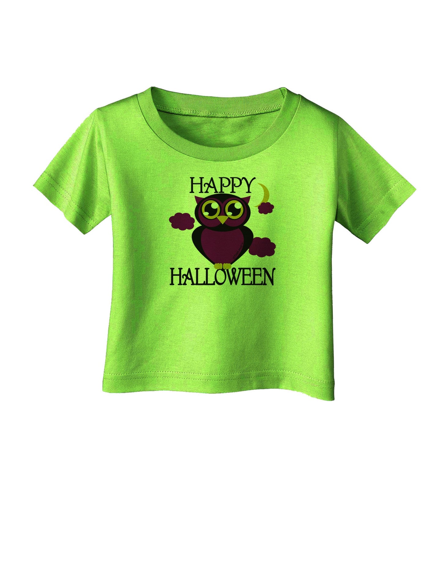 Owl Purple Text Infant T-Shirt-Infant T-Shirt-TooLoud-Lime-Green-06-Months-Davson Sales