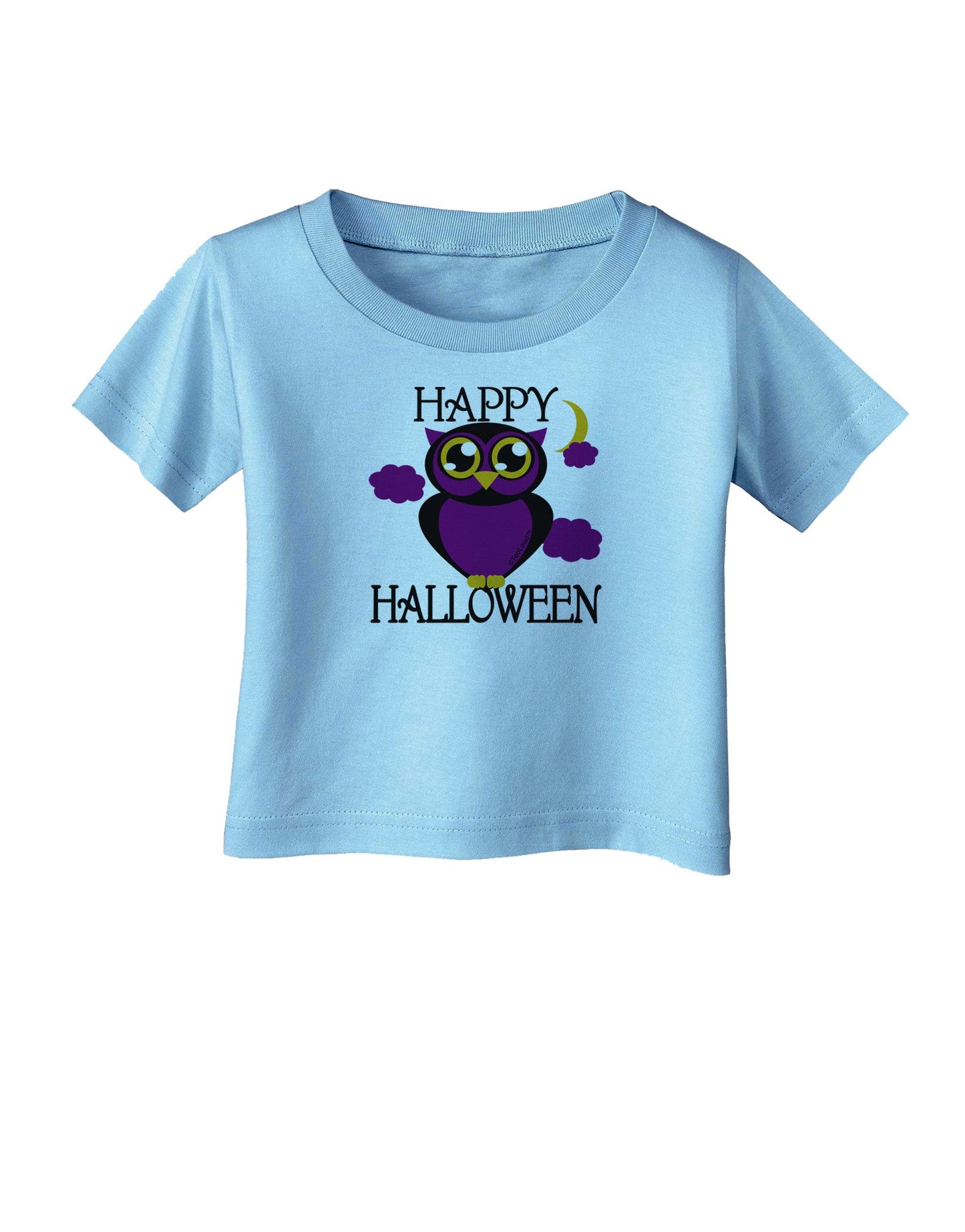 Owl Purple Text Infant T-Shirt-Infant T-Shirt-TooLoud-Aquatic-Blue-06-Months-Davson Sales