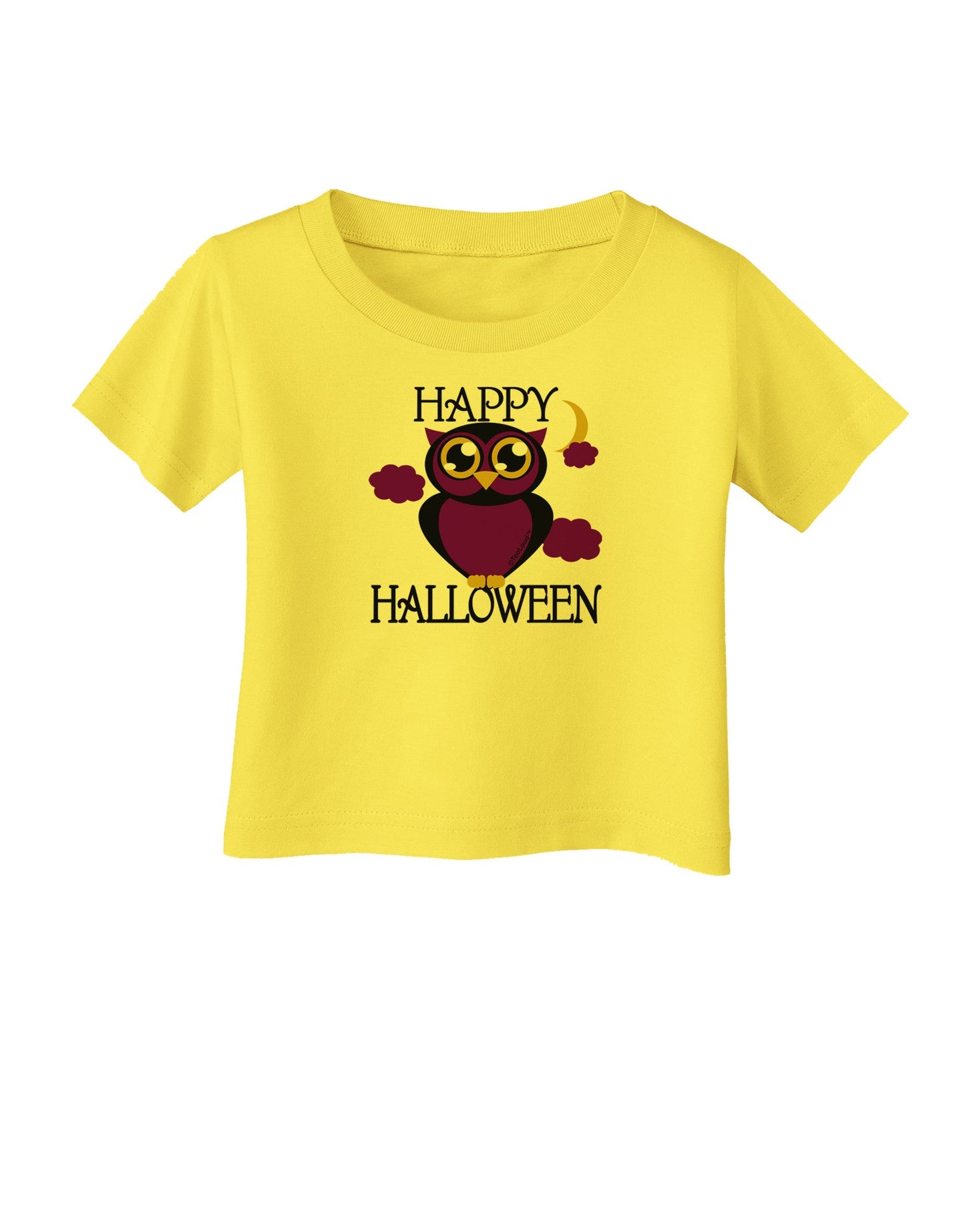 Owl Purple Text Infant T-Shirt-Infant T-Shirt-TooLoud-Yellow-06-Months-Davson Sales