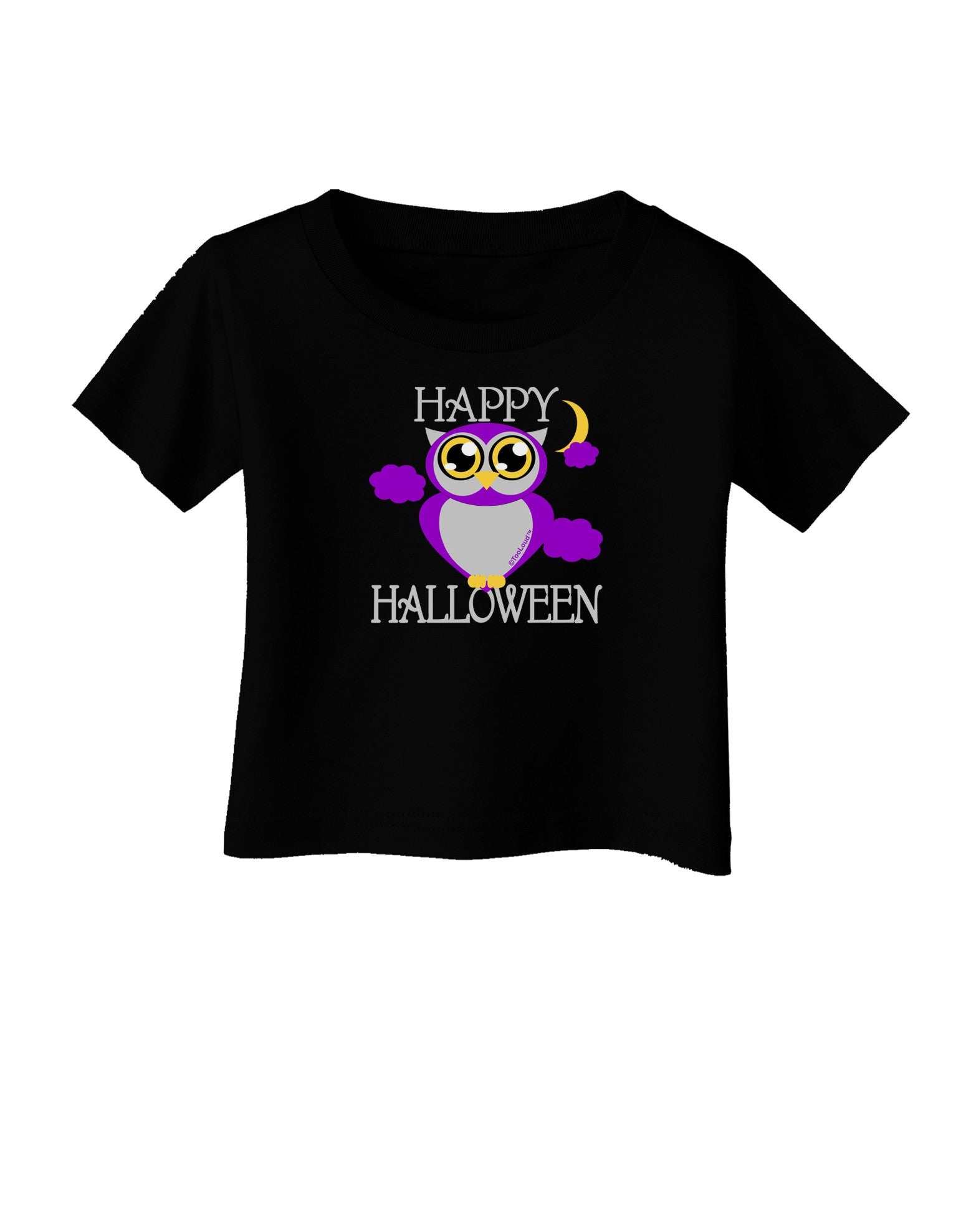 Owl Purple Text Infant T-Shirt Dark-Infant T-Shirt-TooLoud-Black-06-Months-Davson Sales