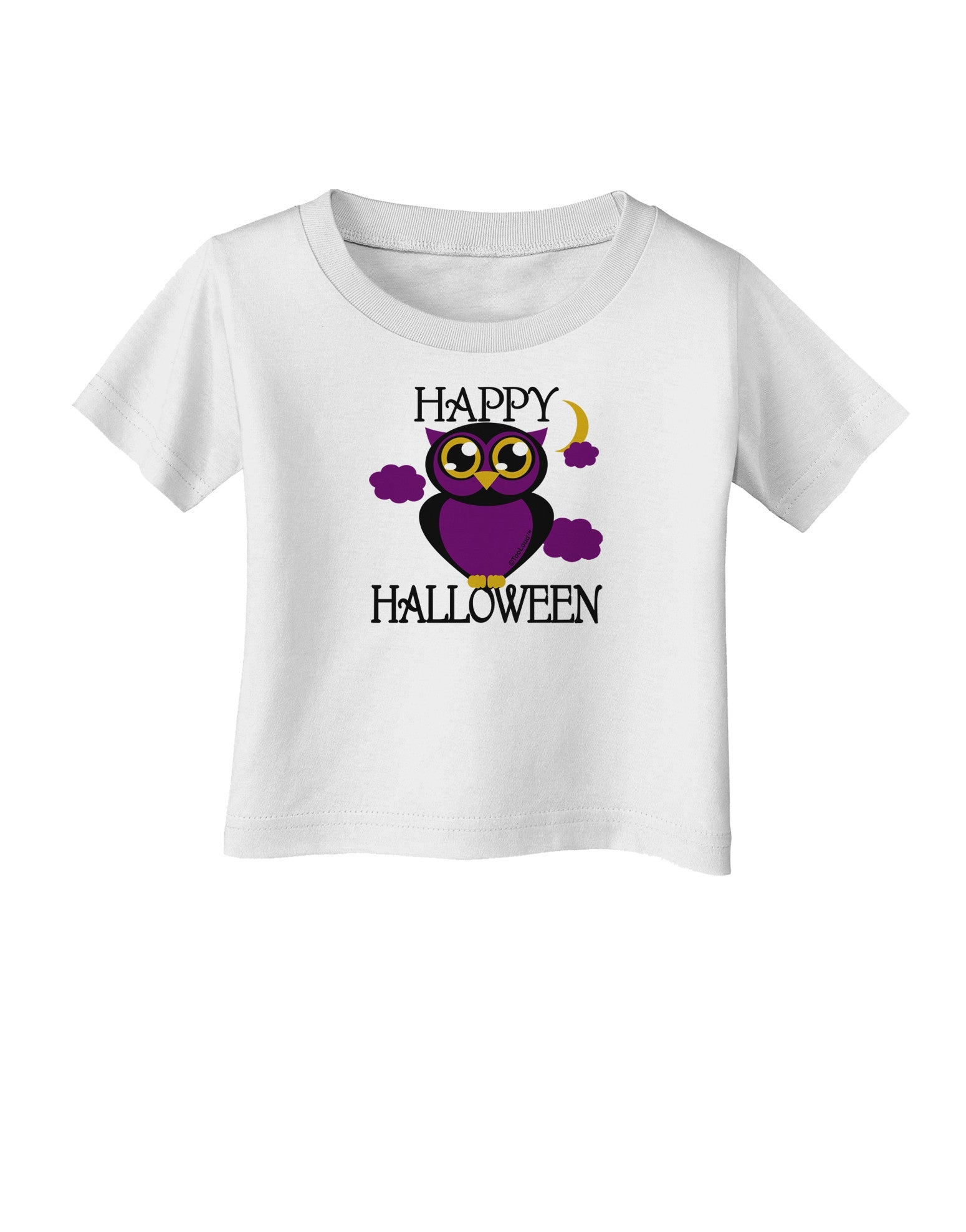 Owl Purple Text Infant T-Shirt-Infant T-Shirt-TooLoud-White-06-Months-Davson Sales
