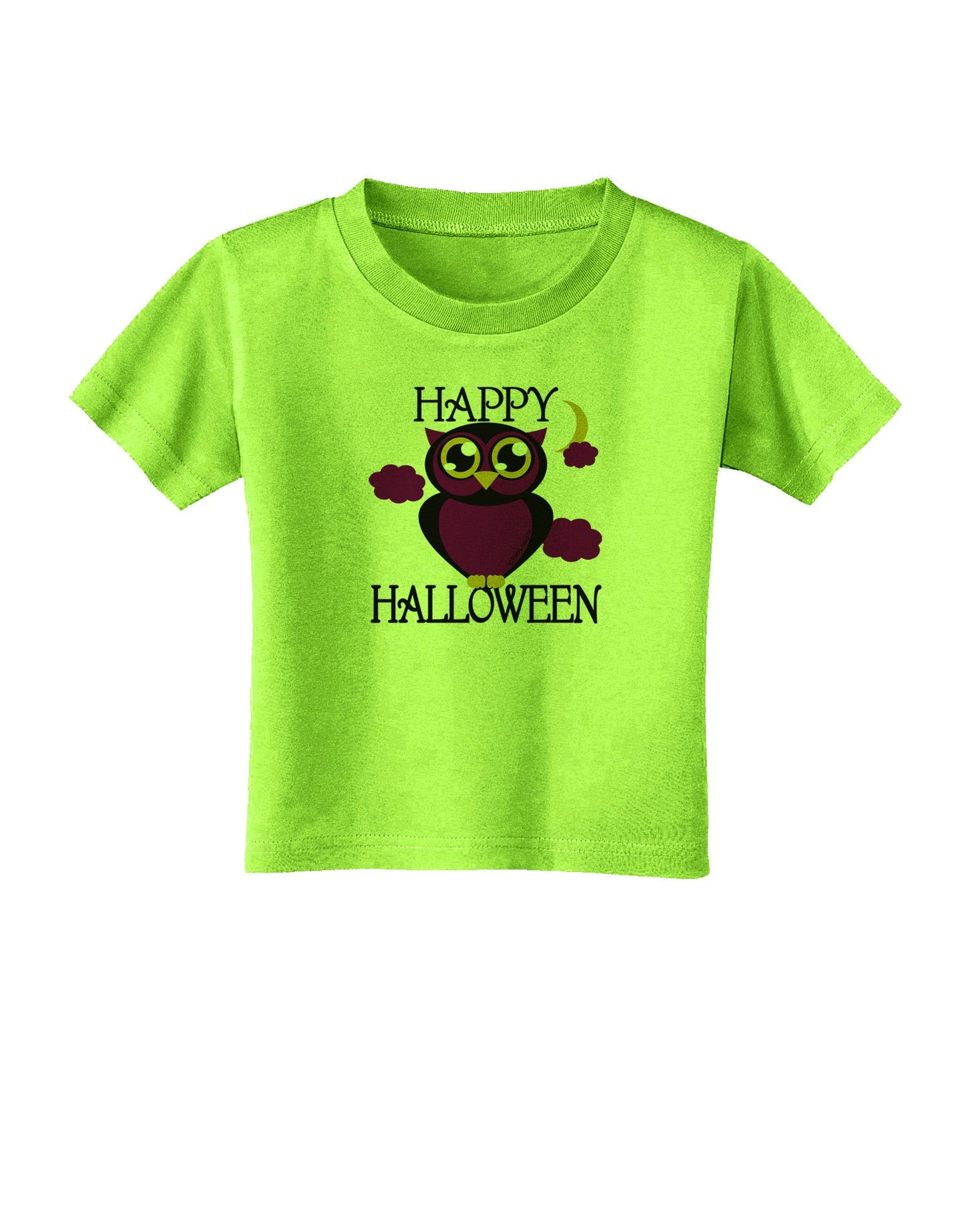 Owl Purple Text Toddler T-Shirt-Toddler T-Shirt-TooLoud-Lime-Green-2T-Davson Sales