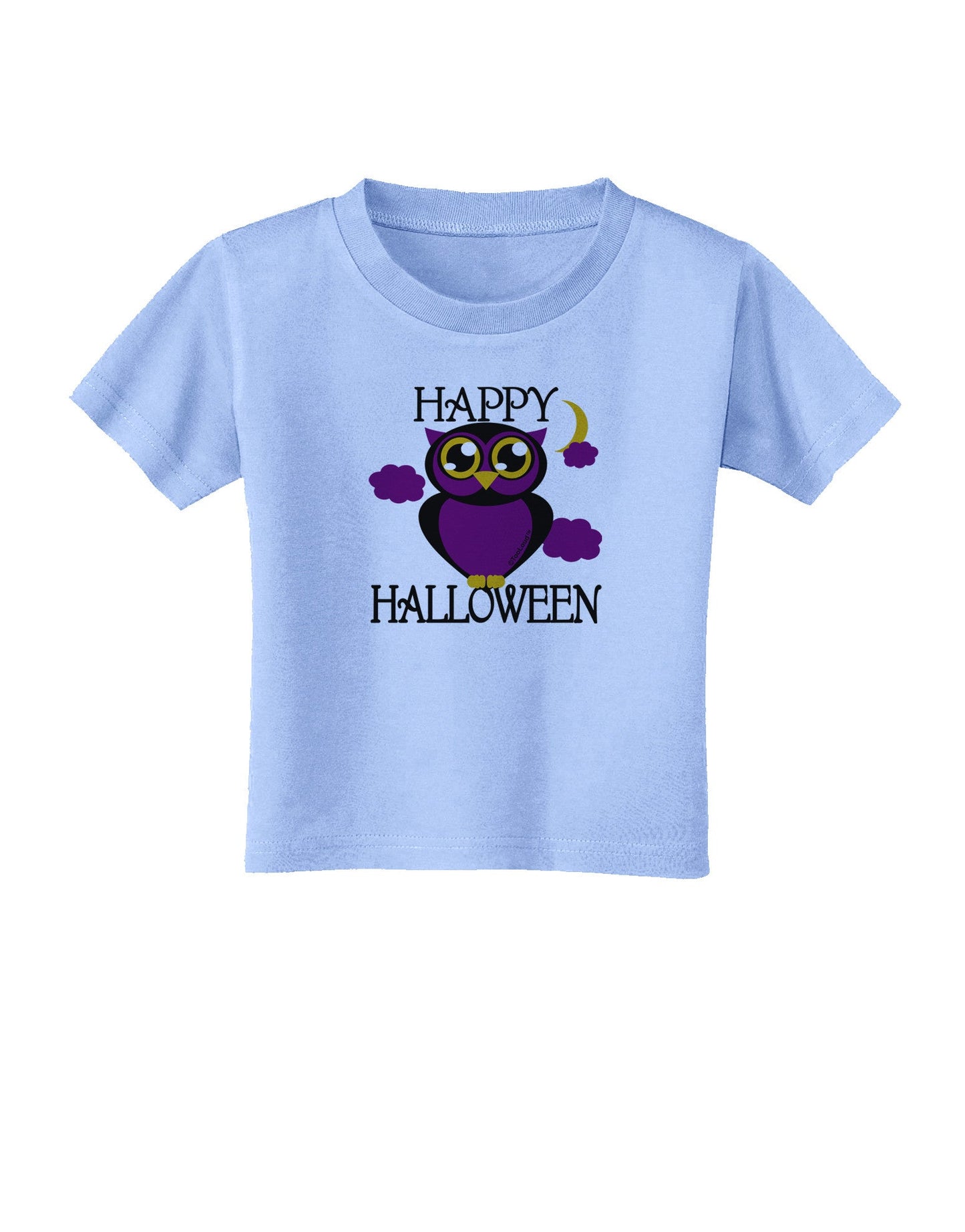 Owl Purple Text Toddler T-Shirt-Toddler T-Shirt-TooLoud-Aquatic-Blue-2T-Davson Sales