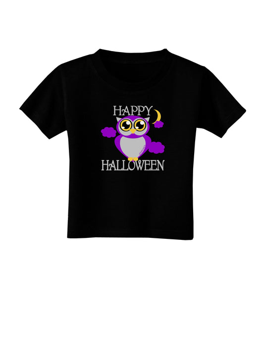 Owl Purple Text Toddler T-Shirt Dark-Toddler T-Shirt-TooLoud-Black-2T-Davson Sales