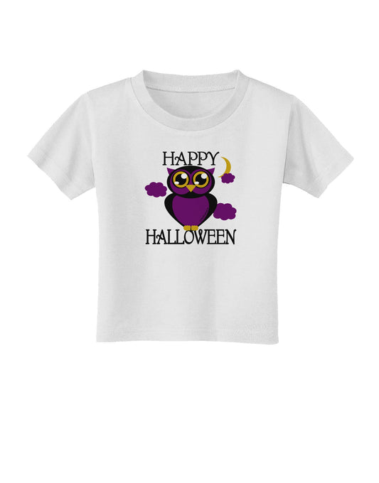 Owl Purple Text Toddler T-Shirt-Toddler T-Shirt-TooLoud-White-2T-Davson Sales