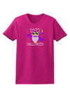 Owl Purple Text Womens Dark T-Shirt-TooLoud-Hot-Pink-Small-Davson Sales