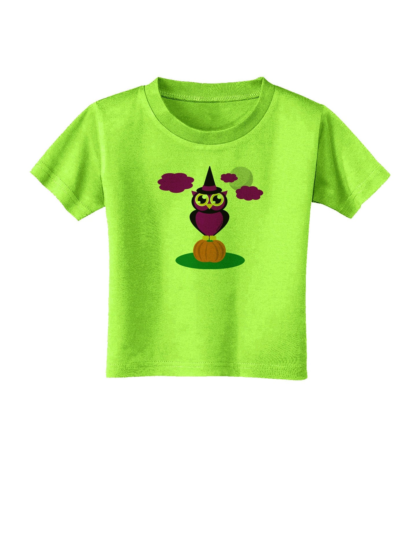 Owl Purple Toddler T-Shirt-Toddler T-Shirt-TooLoud-Lime-Green-2T-Davson Sales