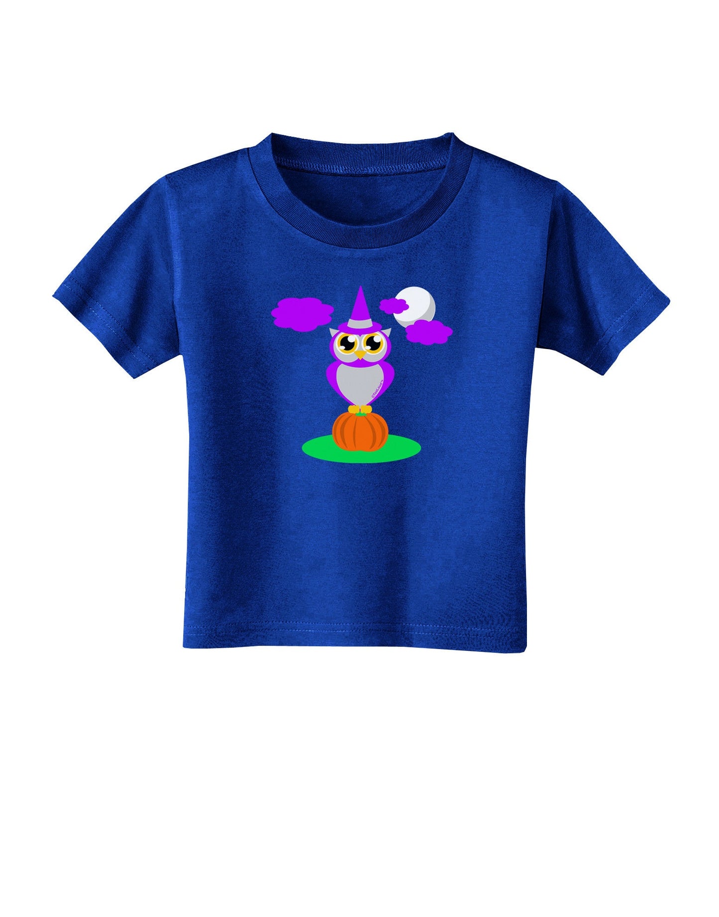 Owl Purple Toddler T-Shirt Dark-Toddler T-Shirt-TooLoud-Royal-Blue-2T-Davson Sales