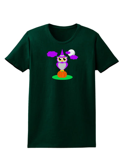 Owl Purple Womens Dark T-Shirt-TooLoud-Forest-Green-Small-Davson Sales