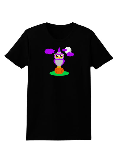 Owl Purple Womens Dark T-Shirt-TooLoud-Black-X-Small-Davson Sales