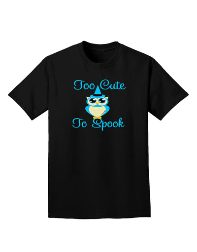 Owl Too Cute Blue Adult Dark T-Shirt-Mens T-Shirt-TooLoud-Black-Small-Davson Sales