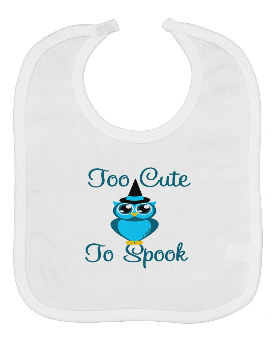 Owl Too Cute Blue Baby Bib